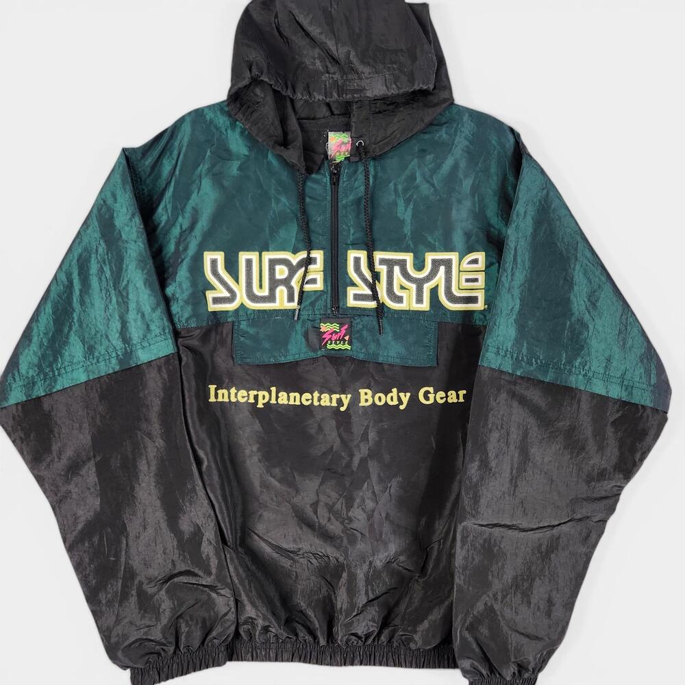 Vintage Surf Style Interplanetary Body Gear Windbreaker Mens One Size Anorak